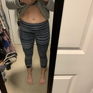 Striped under armour leggings